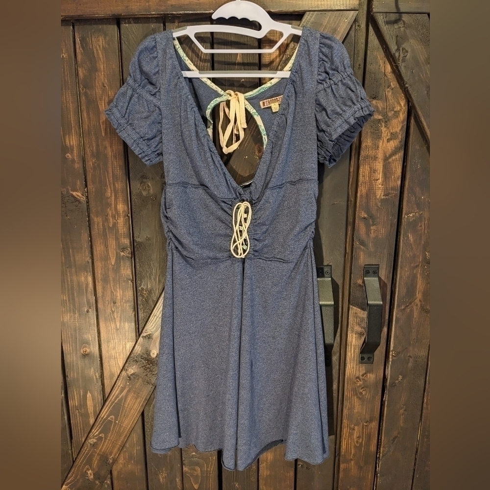 FREE People, knit dress with raw edge detail, size M - Picture 1 of 9